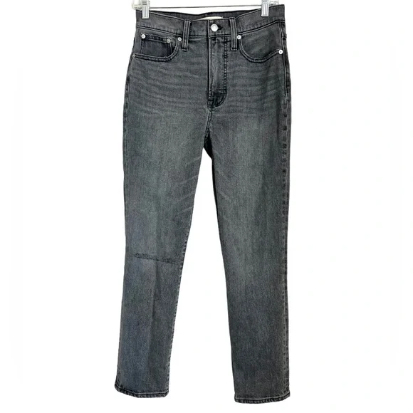 Madewell Perfect Vintage Jean in Connell Wash: Ripped Edition Size 26 Gray - Picture 5 of 11